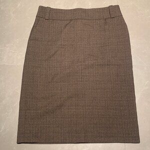 Banana Republic Brown Plaid Wool-Blend Pencil Skirt – Size 6 – Y2K Preppy